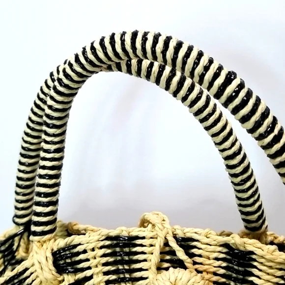 NY & COMPANY Circle, Black & Cream Shoulder Bag New With Tags Vacation Vibes - Picture 6 of 9